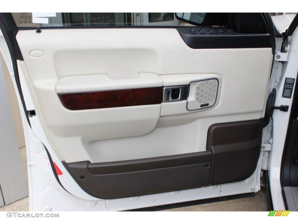 2010 Land Rover Range Rover Supercharged Arabica Brown/Ivory White Door Panel Photo #107822189