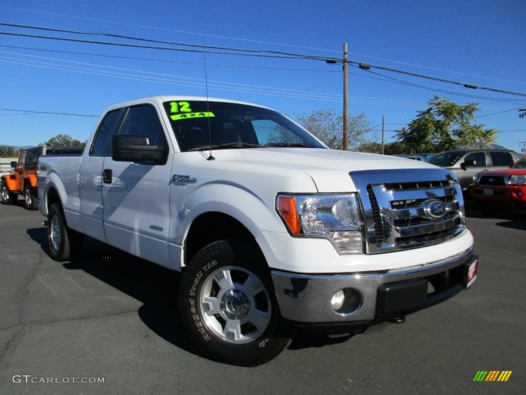 Oxford White 2012 Ford F150 XLT SuperCab 4x4 Exterior Photo #107822528