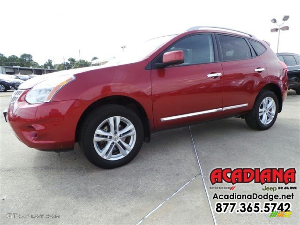 2012 Rogue S - Cayenne Red / Black photo #1