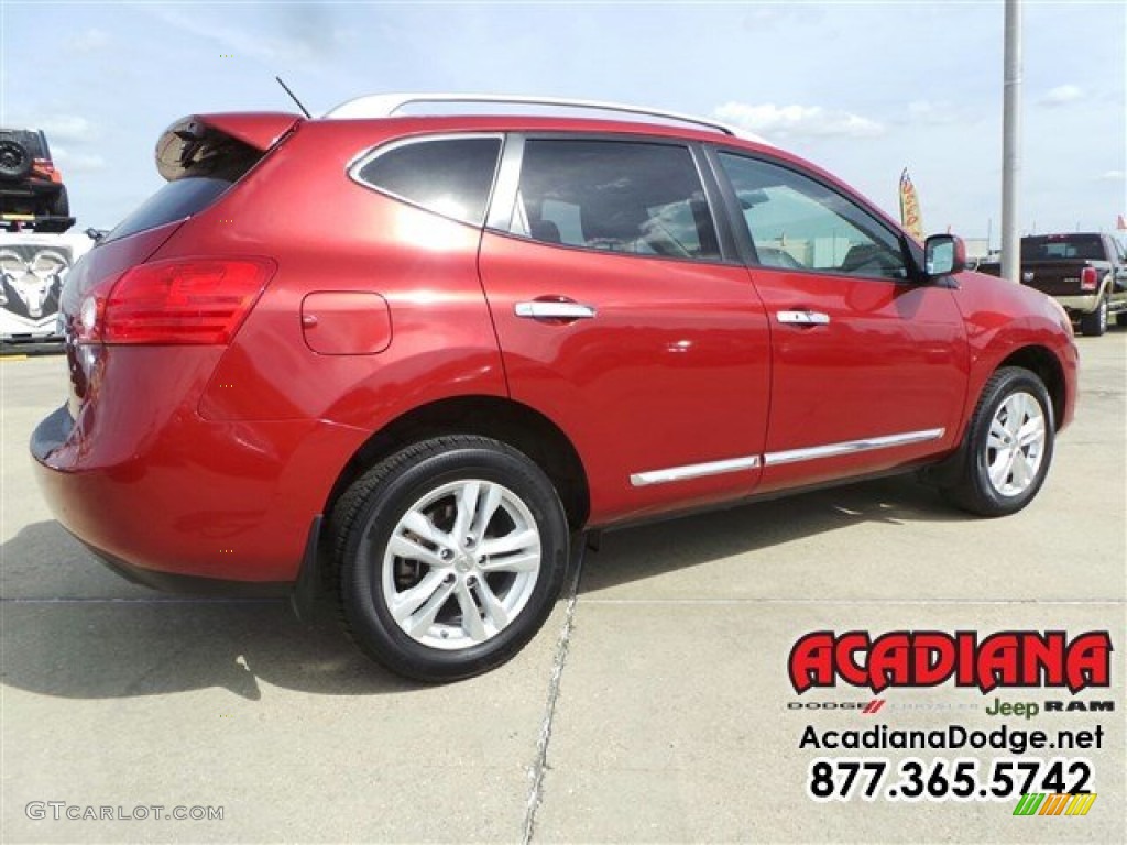 2012 Rogue S - Cayenne Red / Black photo #8