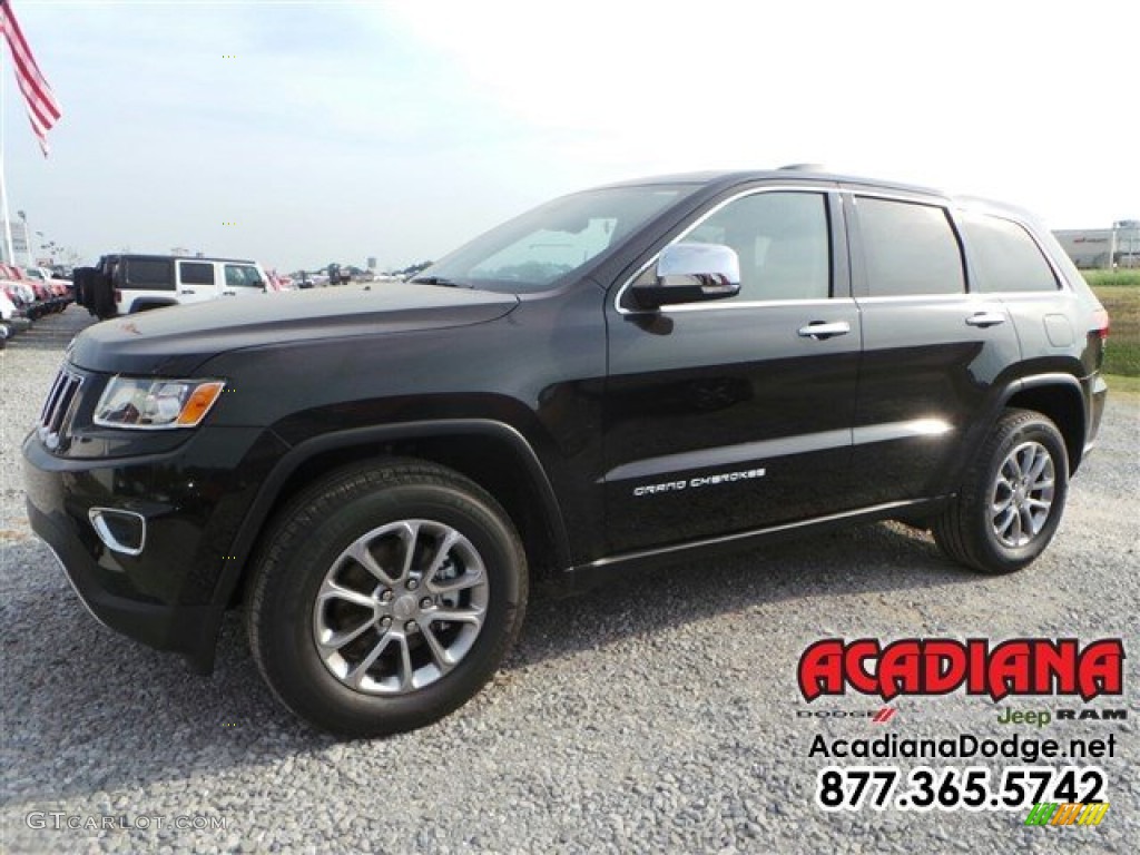 2015 Grand Cherokee Limited - Brilliant Black Crystal Pearl / Black/Light Frost Beige photo #1