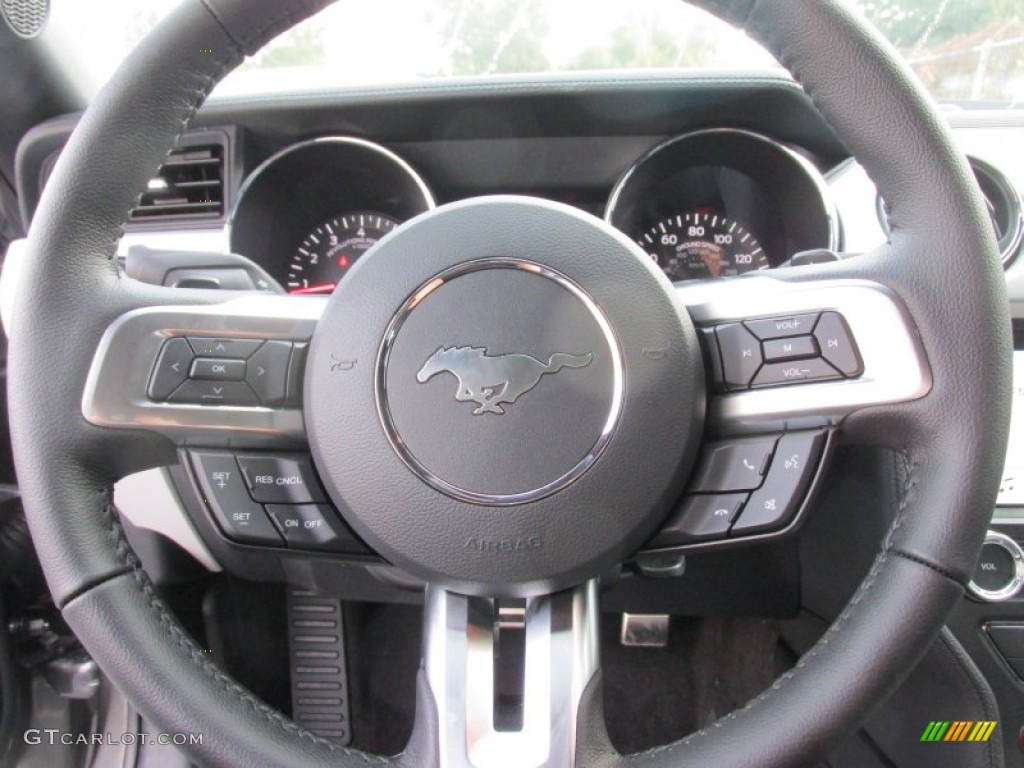 2016 Mustang EcoBoost Premium Coupe - Magnetic Metallic / Ebony photo #27