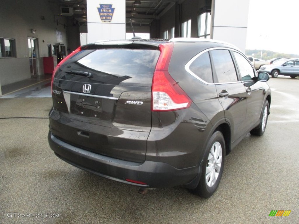 2013 CR-V EX-L AWD - Kona Coffee Metallic / Black photo #17