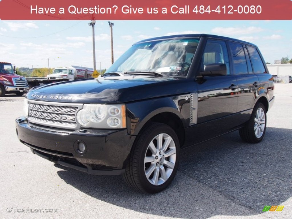 2007 Range Rover Supercharged - Java Black Pearl / Parchment photo #8