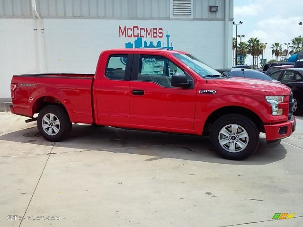 2015 F150 XL SuperCab - Race Red / Medium Earth Gray photo #1