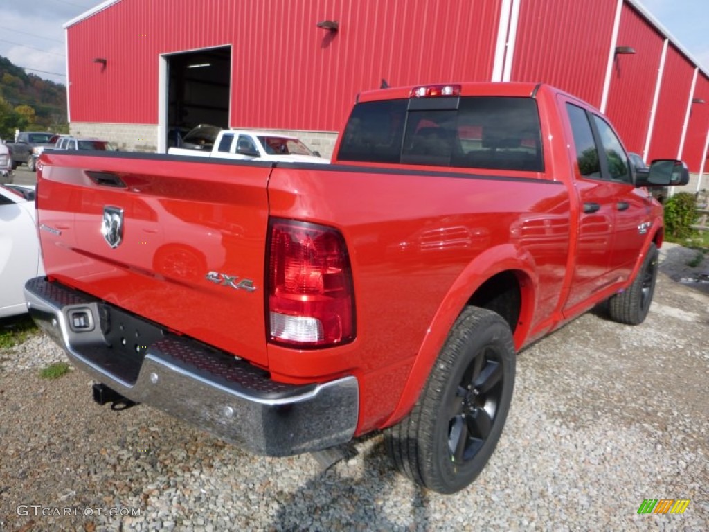 Flame Red 2016 Ram 1500 Outdoorsman Quad Cab 4x4 Exterior Photo #107829599