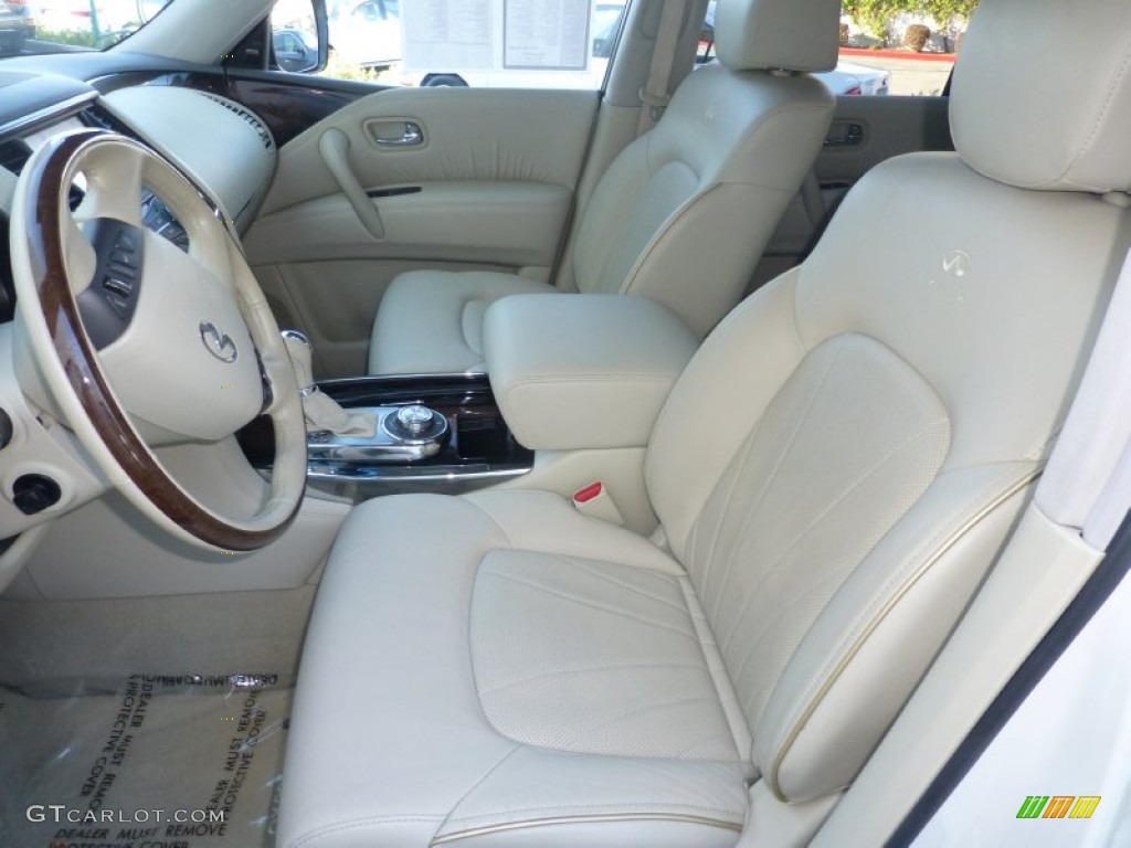 Wheat Interior 2014 Infiniti QX80 AWD Photo #107833007