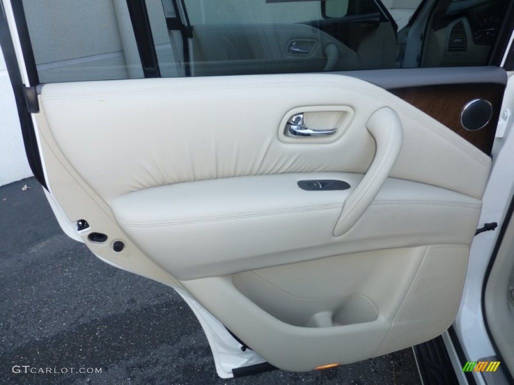 2014 Infiniti QX80 AWD Wheat Door Panel Photo #107833418