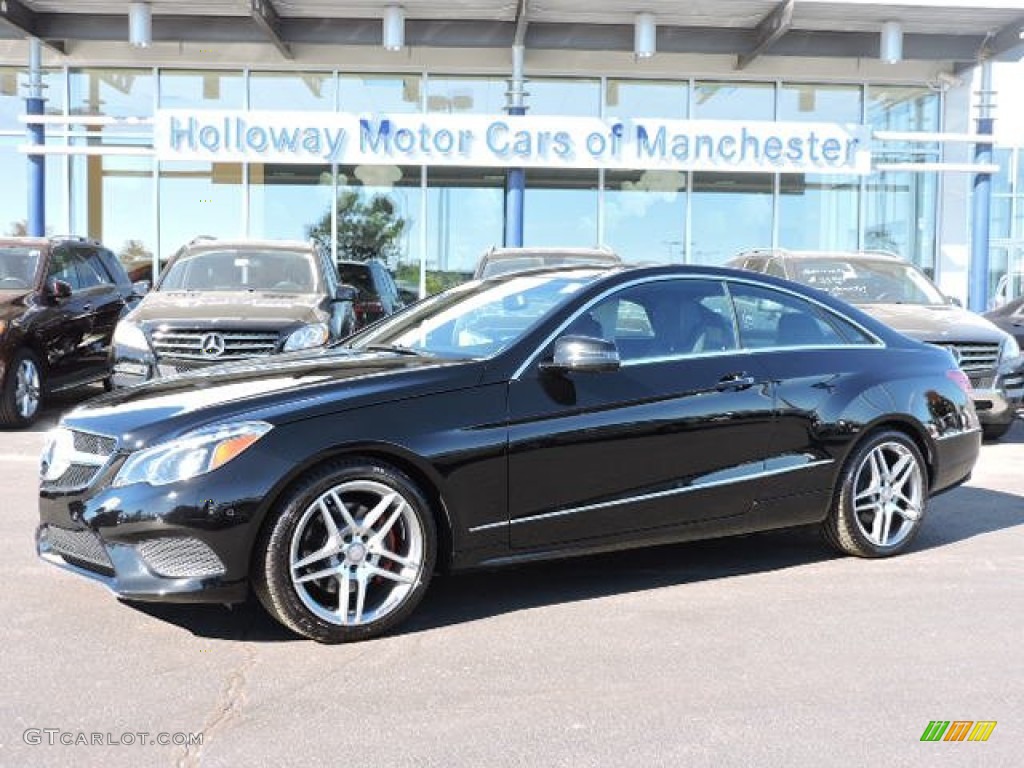 2014 E 350 4Matic Coupe - Black / Black photo #1