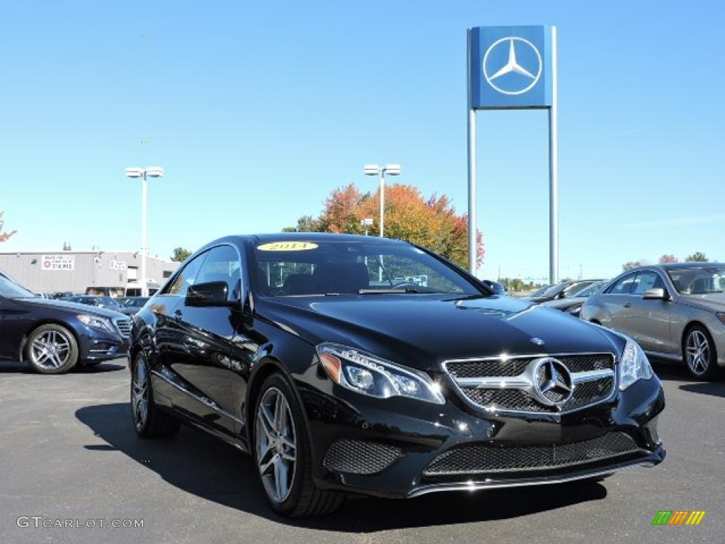 2014 E 350 4Matic Coupe - Black / Black photo #2