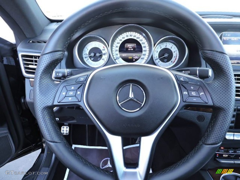 2014 Mercedes-Benz E 350 4Matic Coupe Black Steering Wheel Photo #107834822