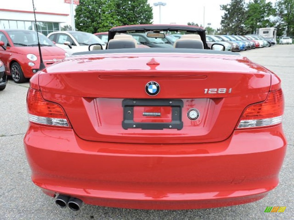 2011 1 Series 128i Convertible - Crimson Red / Savanna Beige photo #4