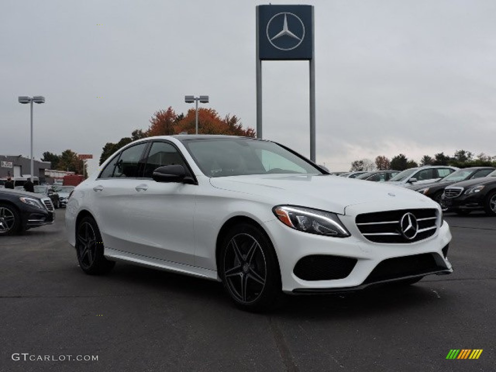 2016 C 300 4Matic Sedan - Polar White / Cranberry Red/Black photo #3