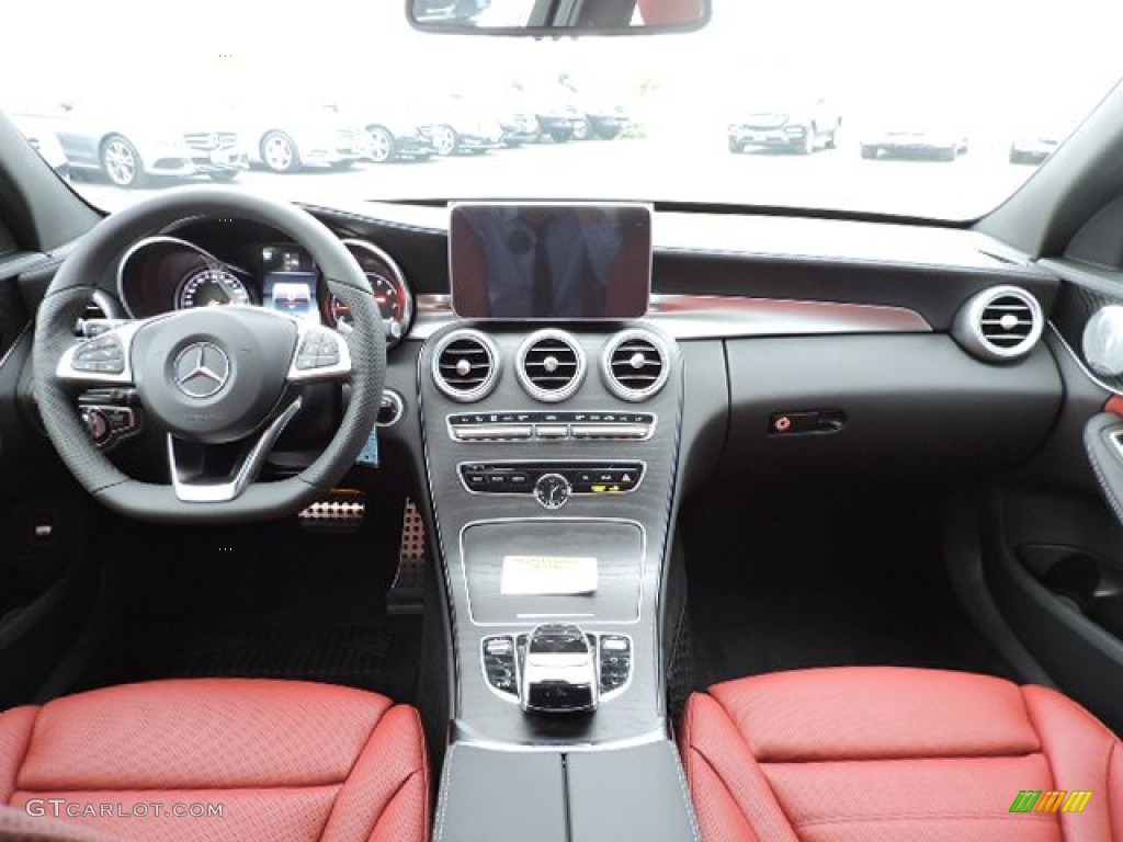 2016 C 300 4Matic Sedan - Polar White / Cranberry Red/Black photo #6
