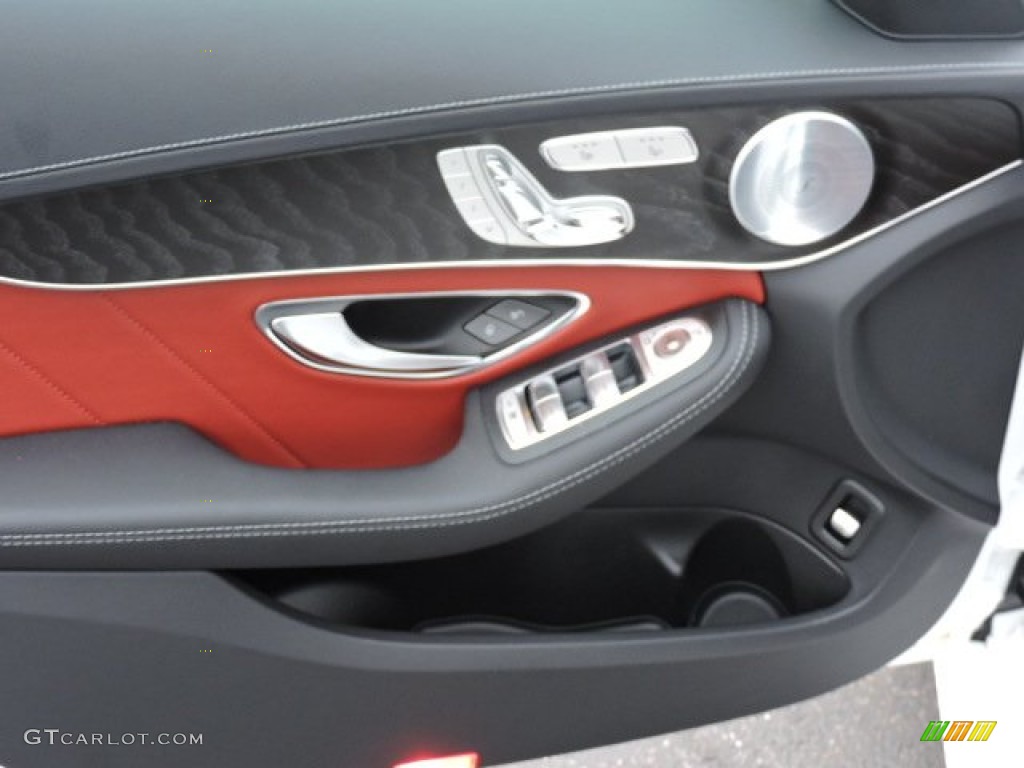 2016 C 300 4Matic Sedan - Polar White / Cranberry Red/Black photo #10