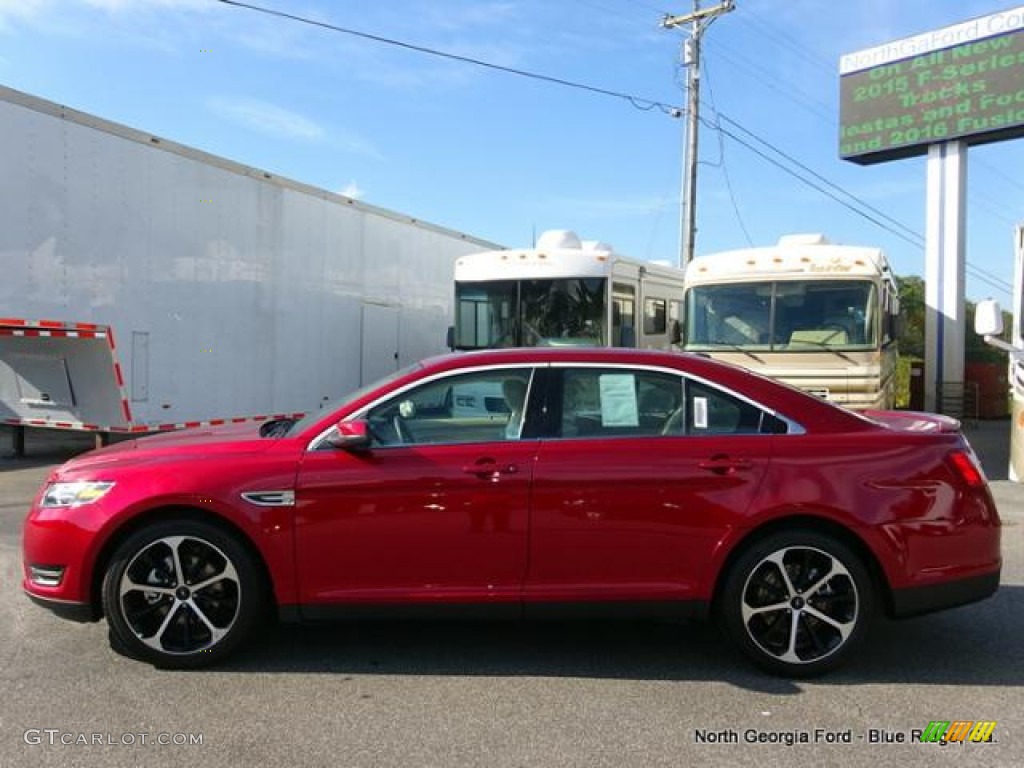 2015 Taurus SEL - Ruby Red Metallic / Dune photo #2