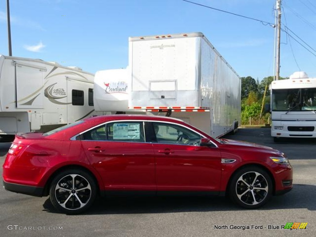 2015 Taurus SEL - Ruby Red Metallic / Dune photo #6