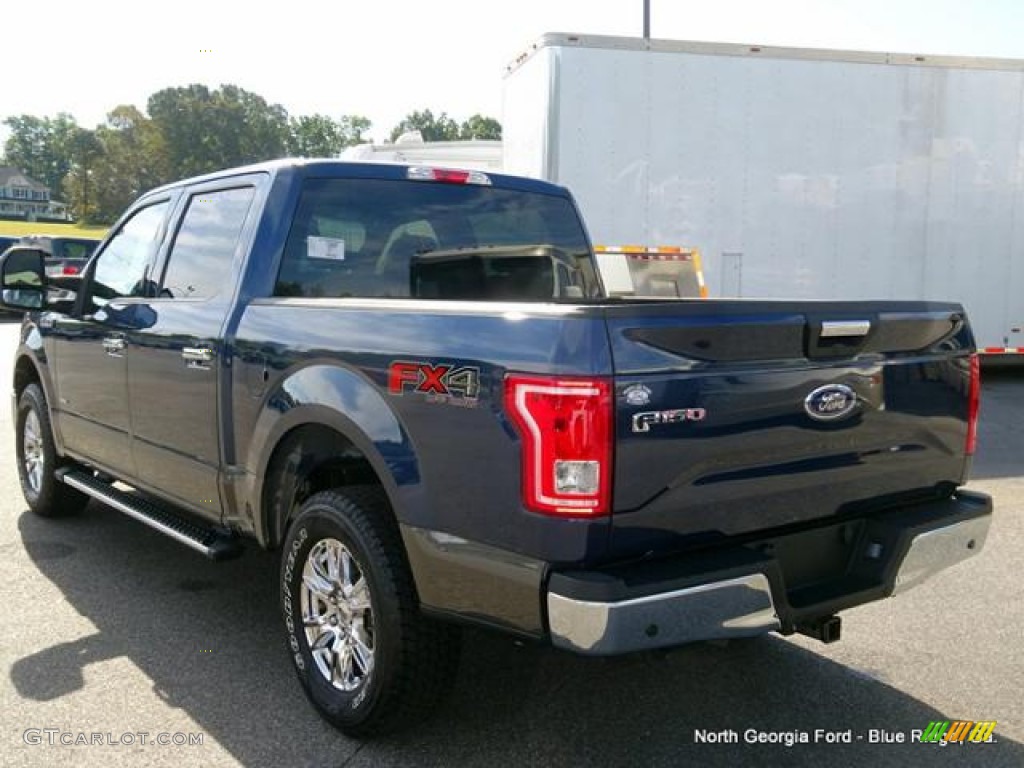 2015 F150 XLT SuperCrew 4x4 - Blue Jeans Metallic / Medium Earth Gray photo #3