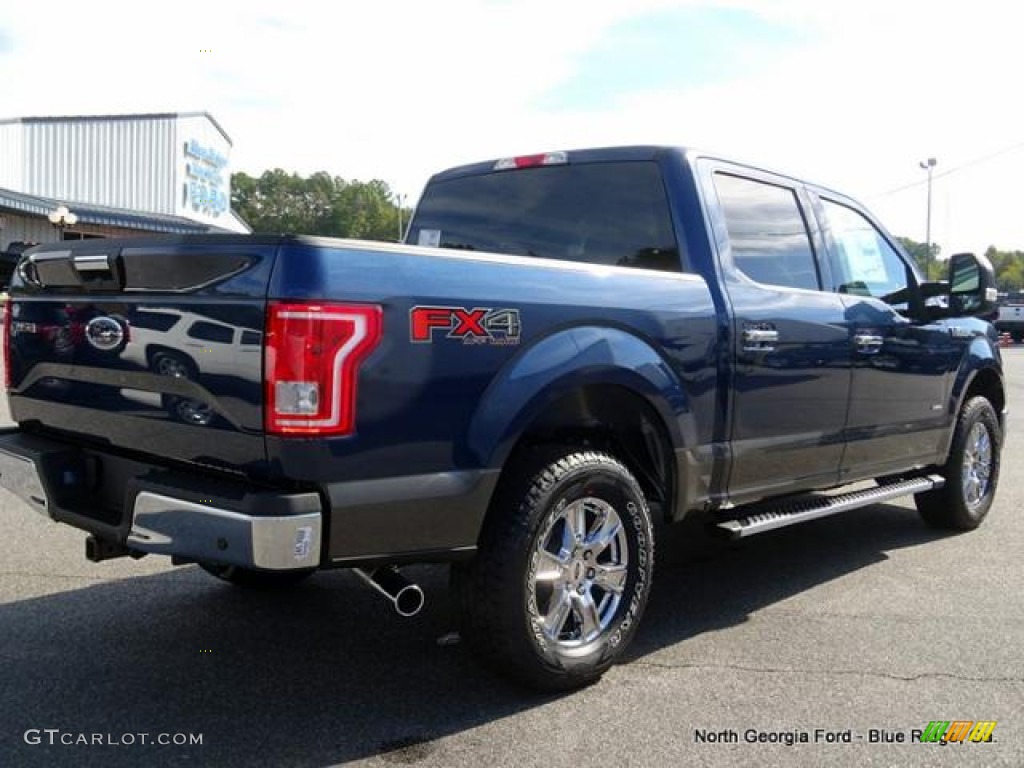 2015 F150 XLT SuperCrew 4x4 - Blue Jeans Metallic / Medium Earth Gray photo #5