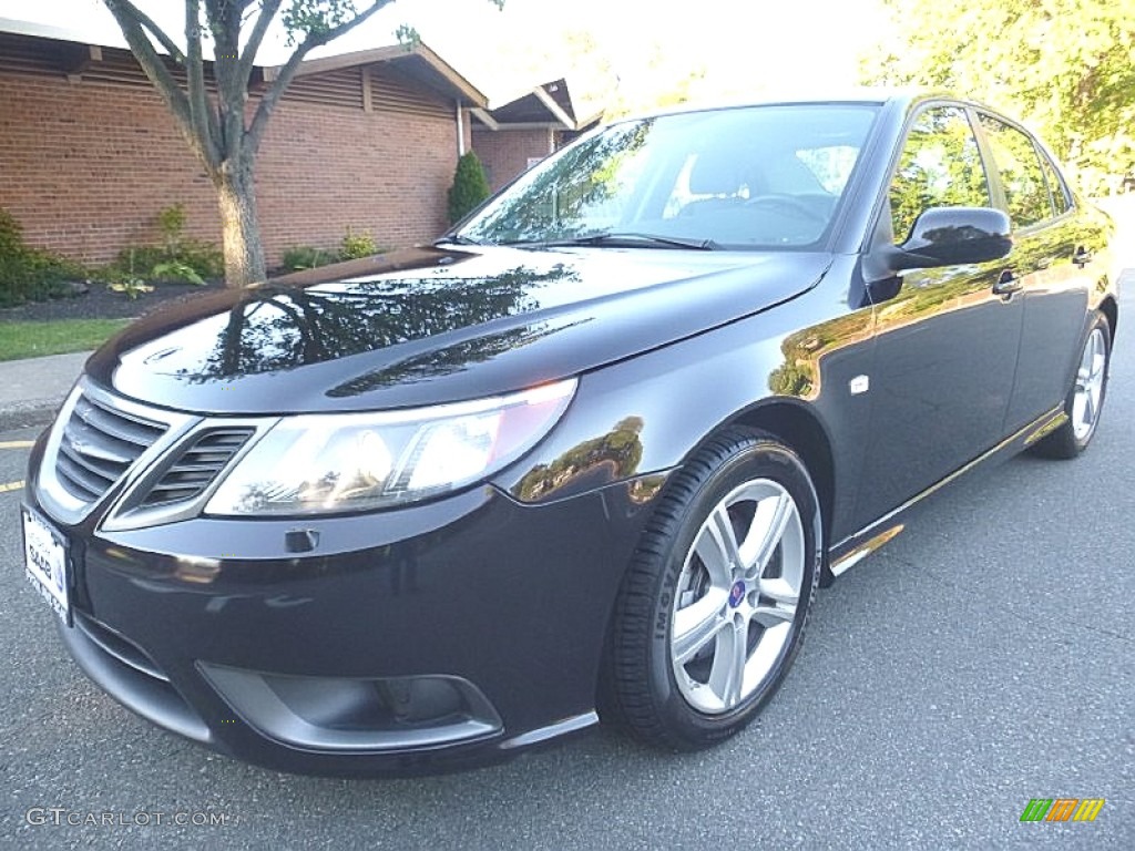 2010 9-3 Aero Sport Sedan XWD - Jet Black Metallic / Black photo #1