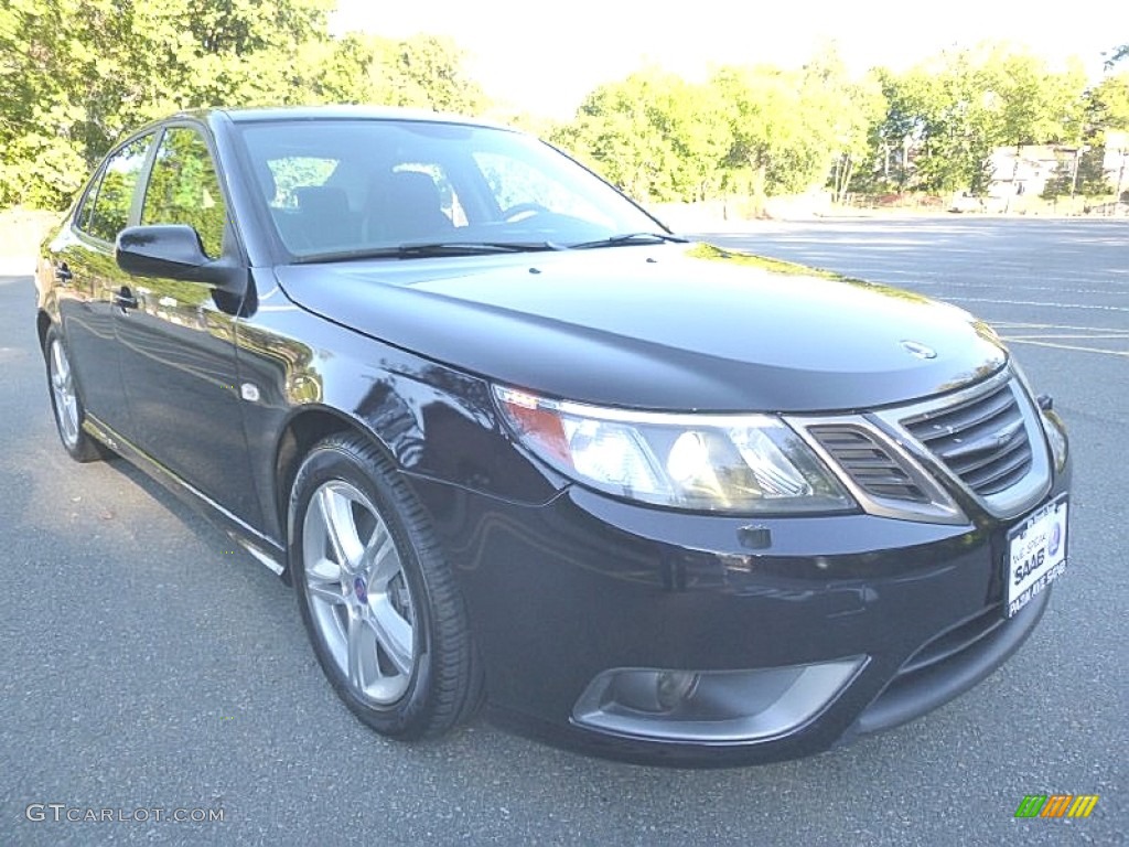 2010 9-3 Aero Sport Sedan XWD - Jet Black Metallic / Black photo #7