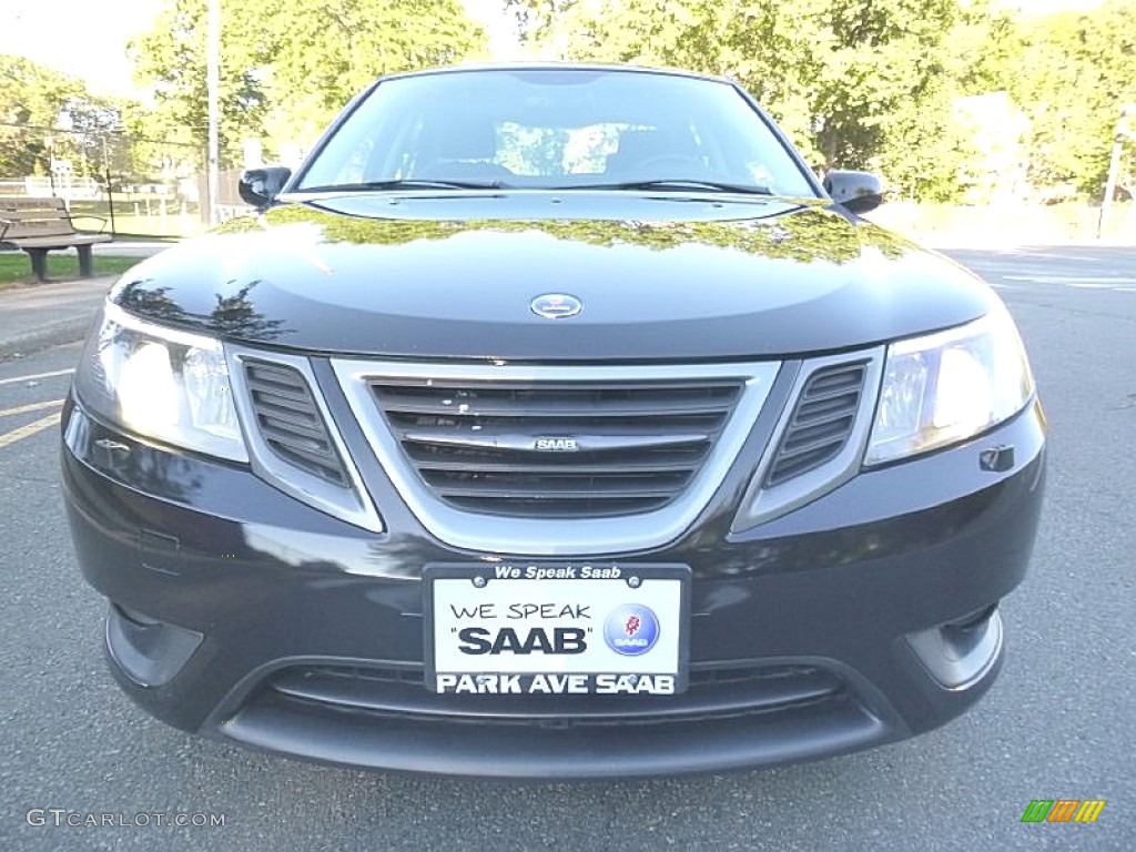 2010 9-3 Aero Sport Sedan XWD - Jet Black Metallic / Black photo #8