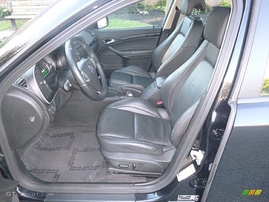 2010 9-3 Aero Sport Sedan XWD - Jet Black Metallic / Black photo #12