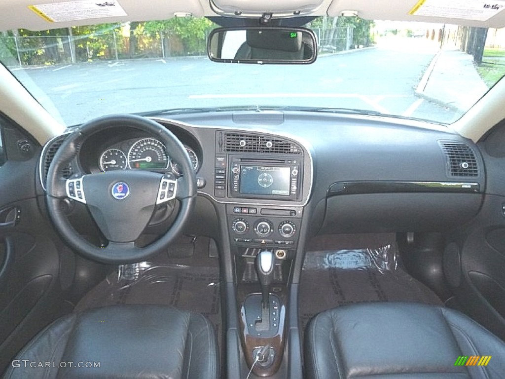 2010 9-3 Aero Sport Sedan XWD - Jet Black Metallic / Black photo #13