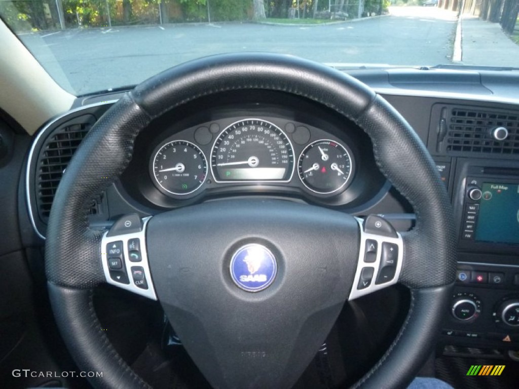 2010 9-3 Aero Sport Sedan XWD - Jet Black Metallic / Black photo #27