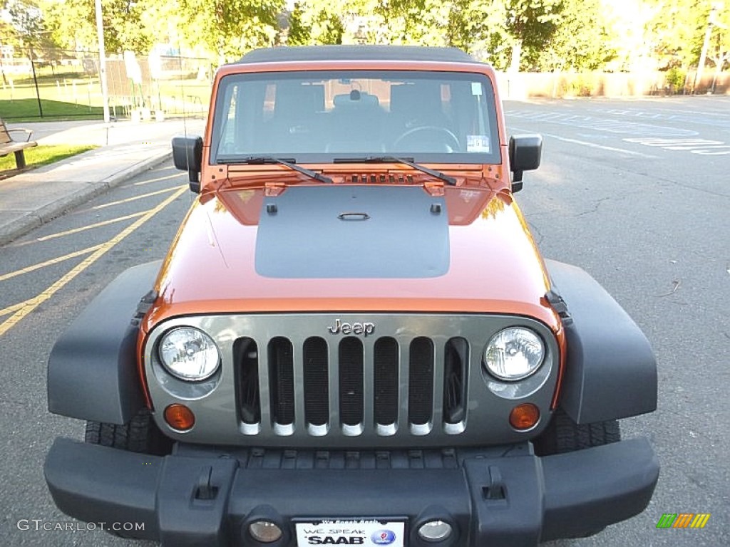 2010 Wrangler Unlimited Mountain Edition 4x4 - Mango Tango Pearl / Dark Slate Gray/Medium Slate Gray photo #9