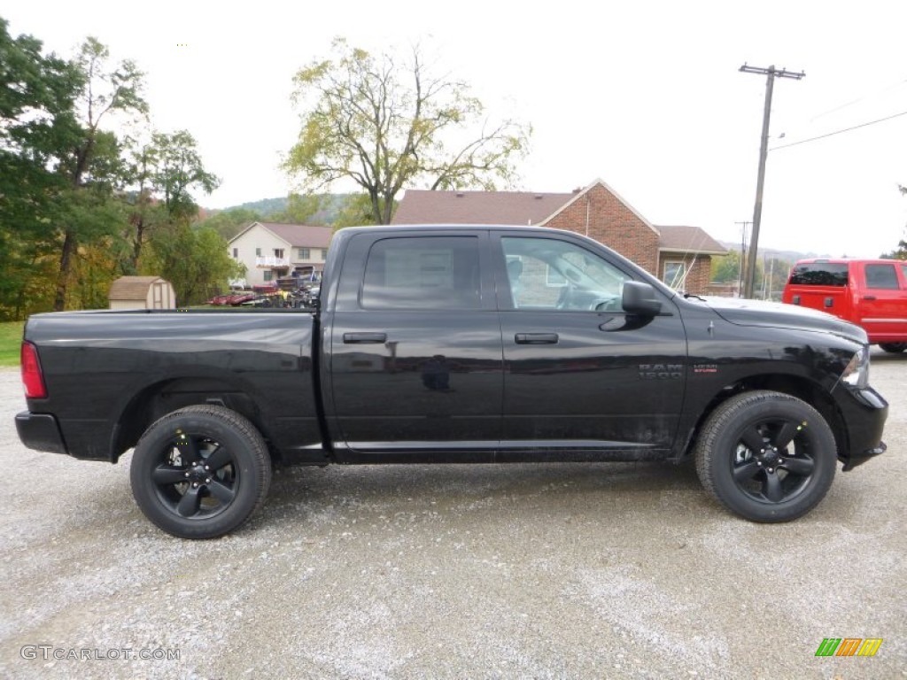 Brilliant Black Crystal Pearl 2016 Ram 1500 Express Crew Cab 4x4 Exterior Photo #107845257