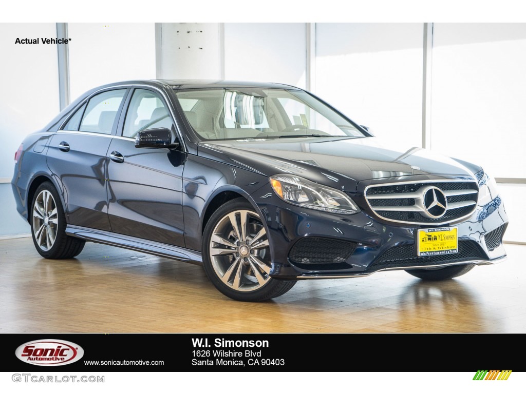 2016 E 350 Sedan - Lunar Blue Metallic / Silk Beige/Espresso Brown photo #1