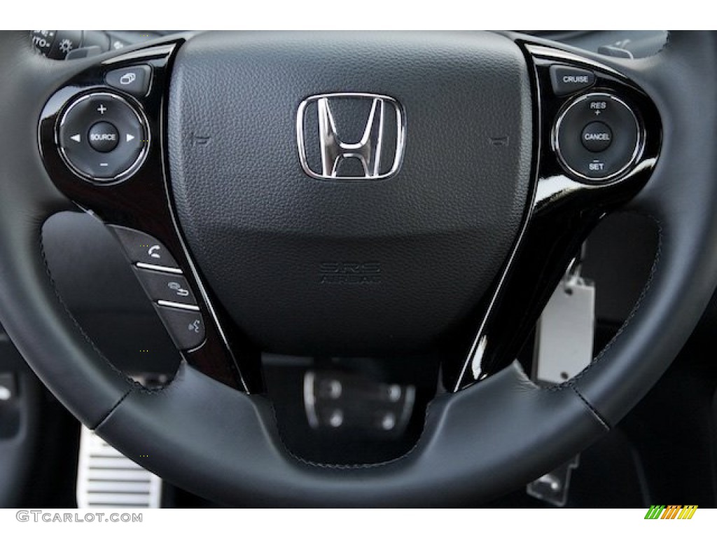 2016 Honda Accord Sport Sedan Black Steering Wheel Photo #107845812