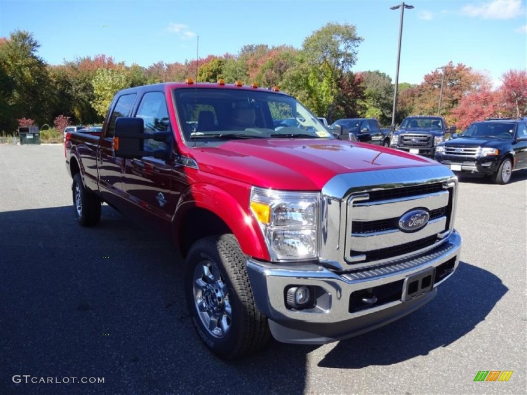 Ruby Red Metallic 2016 Ford F350 Super Duty Lariat Crew Cab 4x4 Exterior Photo #107846145