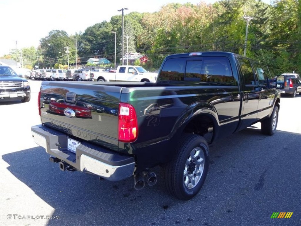 2016 F350 Super Duty Lariat Crew Cab 4x4 - Green Gem Metallic / Adobe photo #7