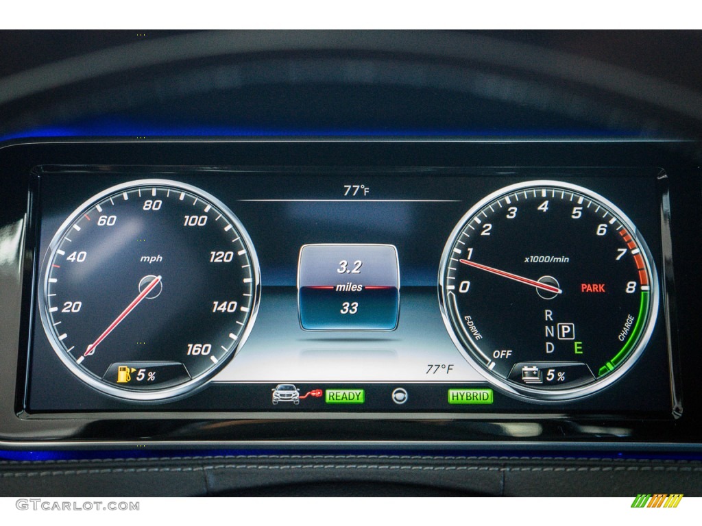 2015 Mercedes-Benz S 550e Plug-In Hybrid Sedan Gauges Photo #107846799