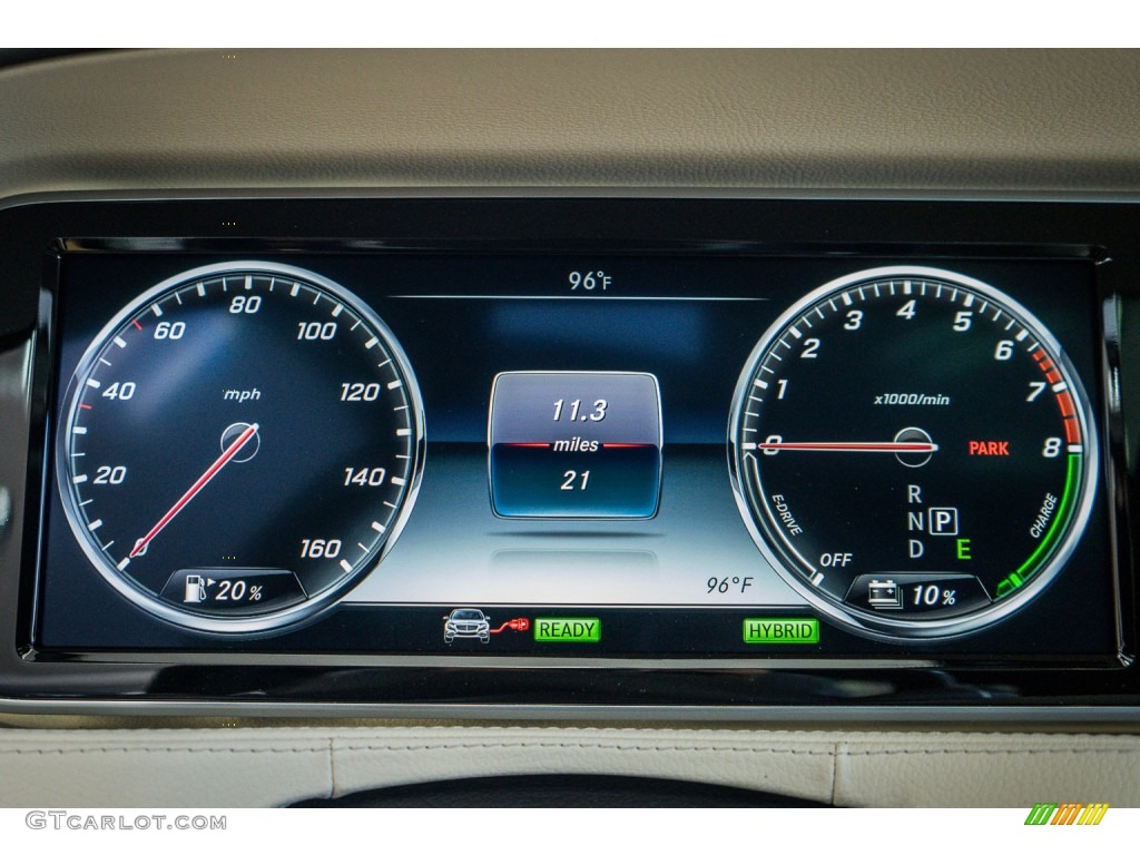 2015 Mercedes-Benz S 550e Plug-In Hybrid Sedan Gauges Photo #107847550