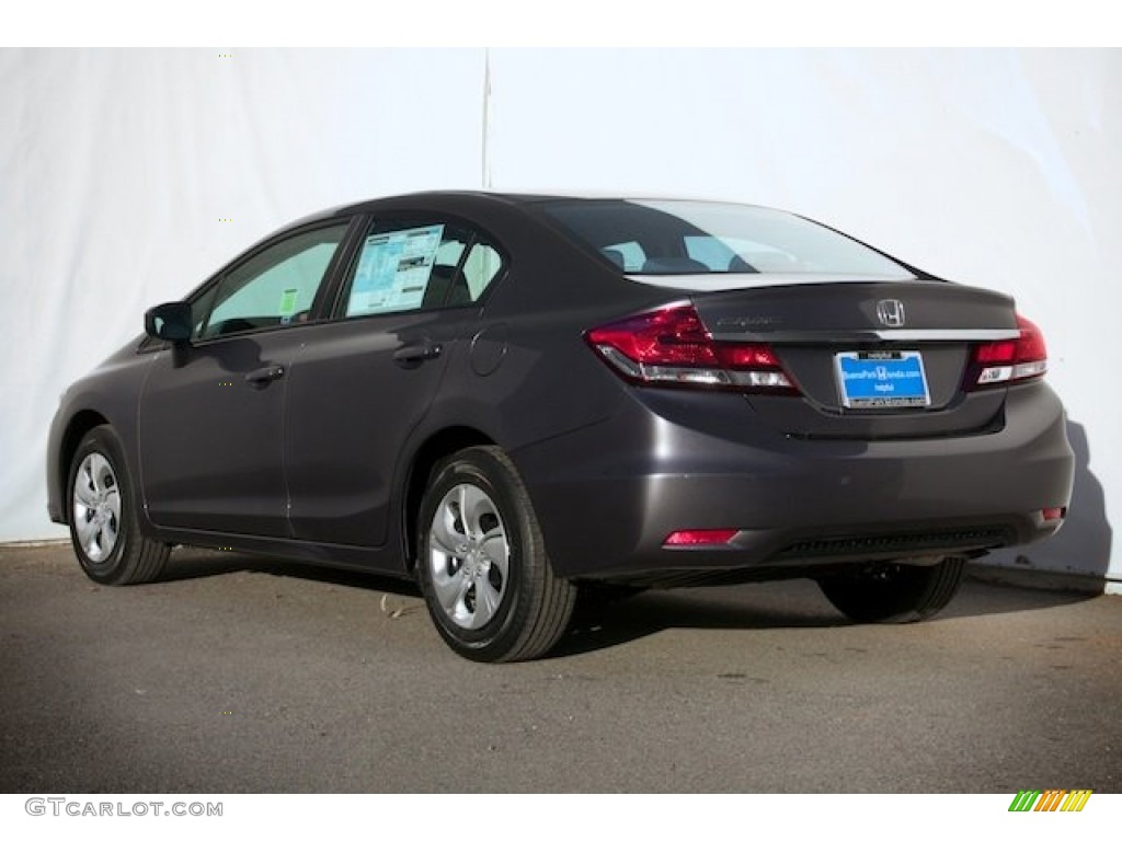 2015 Civic LX Sedan - Modern Steel Metallic / Black photo #2