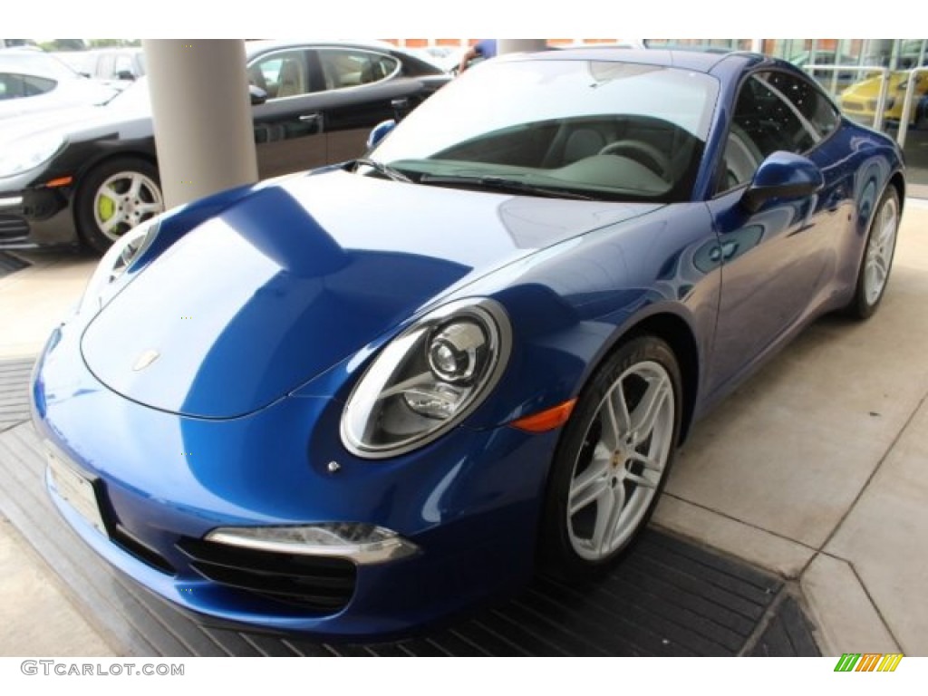 2013 911 Carrera Coupe - Aqua Blue Metallic / Platinum Grey photo #3