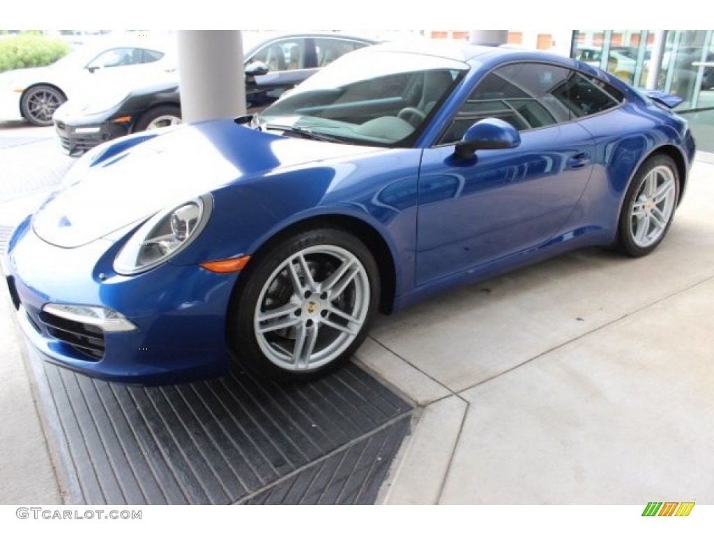 2013 911 Carrera Coupe - Aqua Blue Metallic / Platinum Grey photo #6