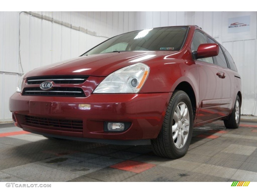 2007 Sedona EX - Claret Red / Beige photo #3