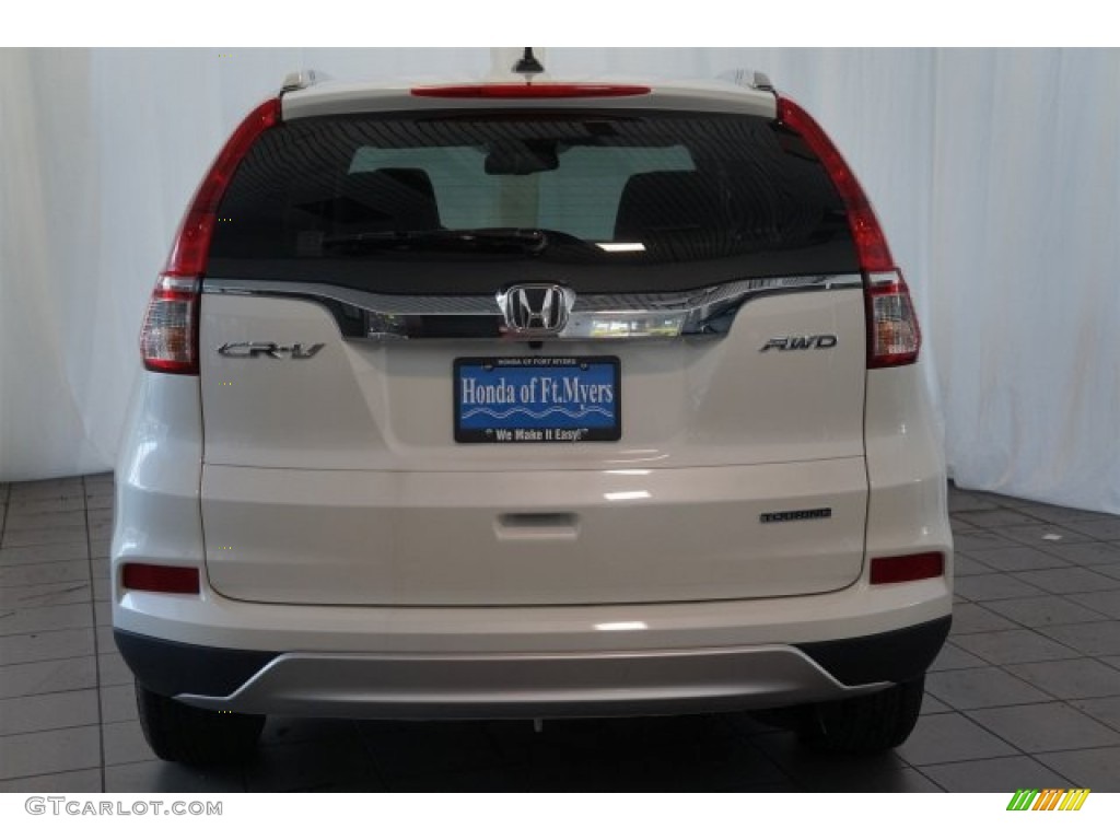 2015 CR-V Touring AWD - White Diamond Pearl / Beige photo #7