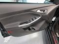 2016 Ford Focus Charcoal Black/Smoke Storm Partial Recaro Leather Interior Door Panel Photo