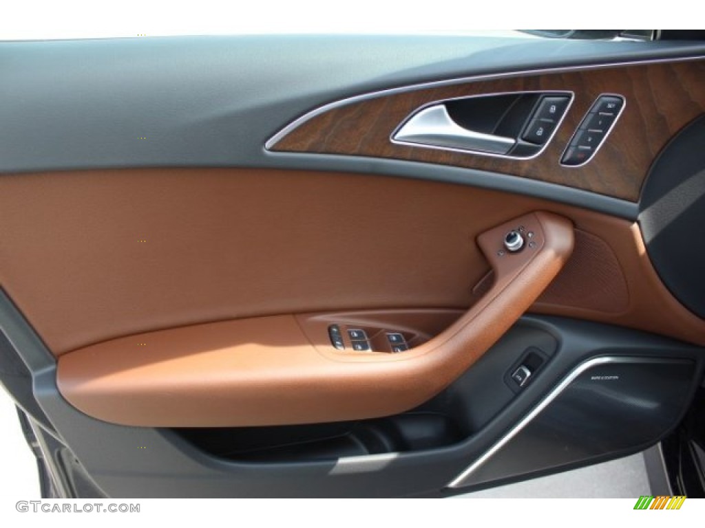 2016 Audi A6 3.0 TFSI Prestige quattro Nougat Brown Door Panel Photo #107857515
