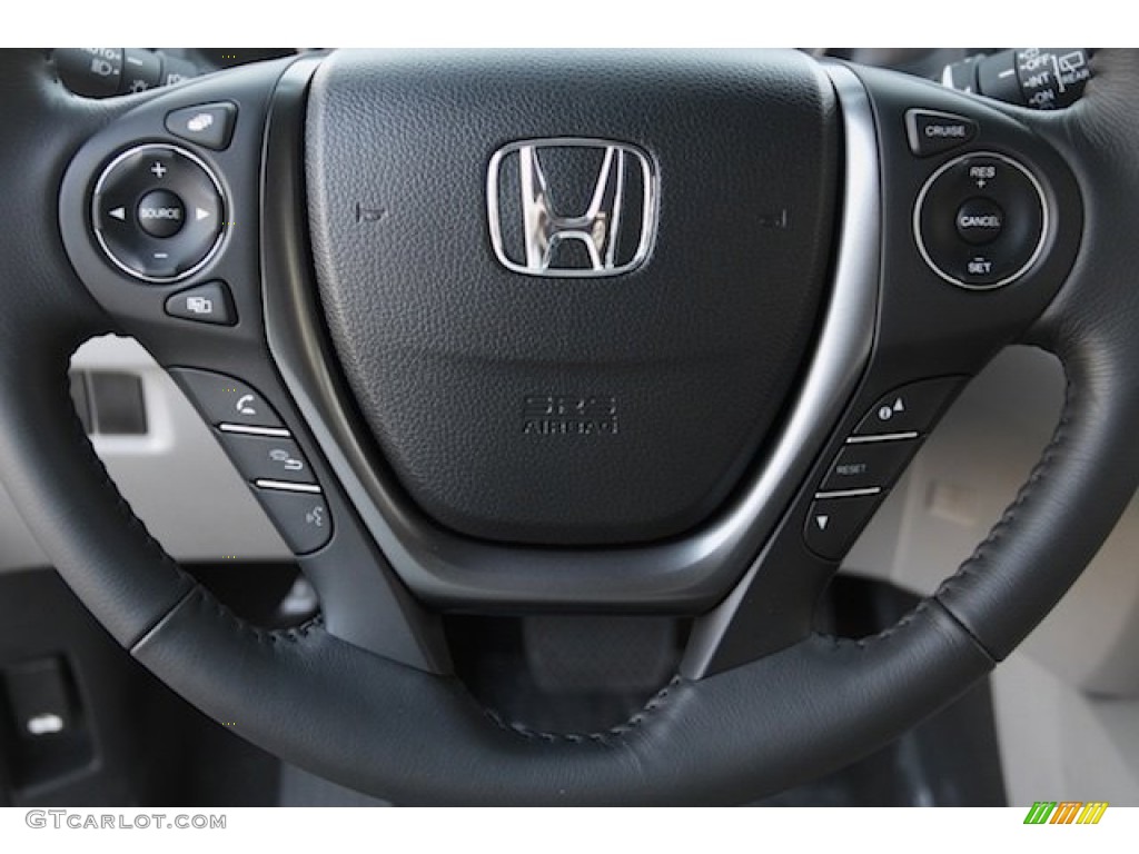 2016 Honda Pilot EX-L Gray Steering Wheel Photo #107858054