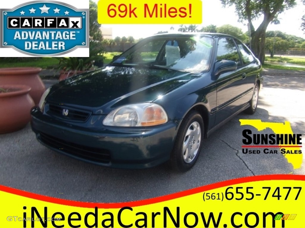 1997 Civic EX Coupe - Cypress Green Metallic / Gray photo #1