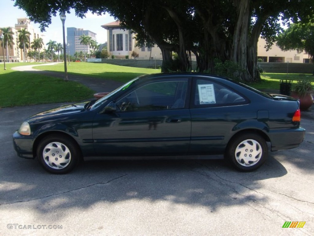 1997 Civic EX Coupe - Cypress Green Metallic / Gray photo #2