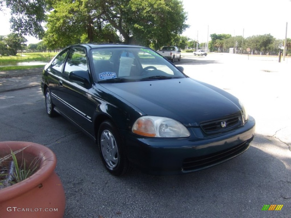 1997 Civic EX Coupe - Cypress Green Metallic / Gray photo #7