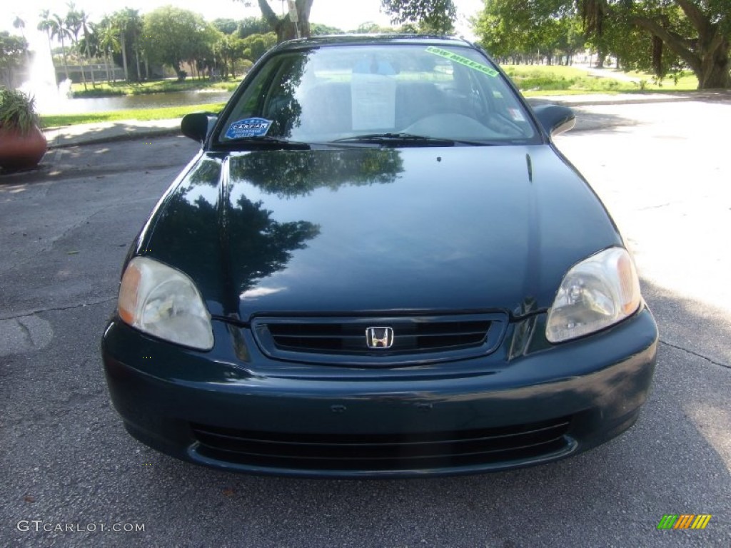 1997 Civic EX Coupe - Cypress Green Metallic / Gray photo #8