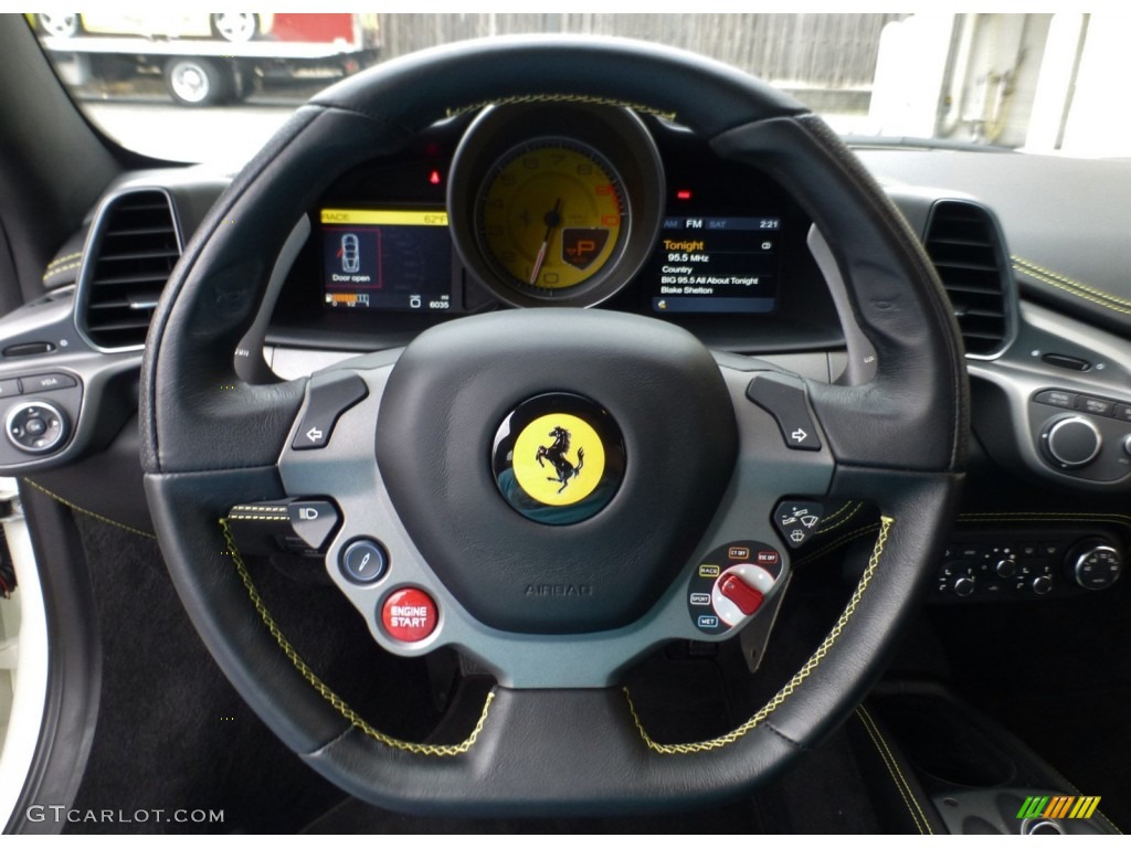 2013 Ferrari 458 Italia Nero Steering Wheel Photo #107859396